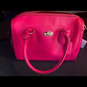Mini Coach bag, hot pink. Great condition